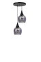 Opviq Lámpara de Araña 9064-2 Gris y Negro